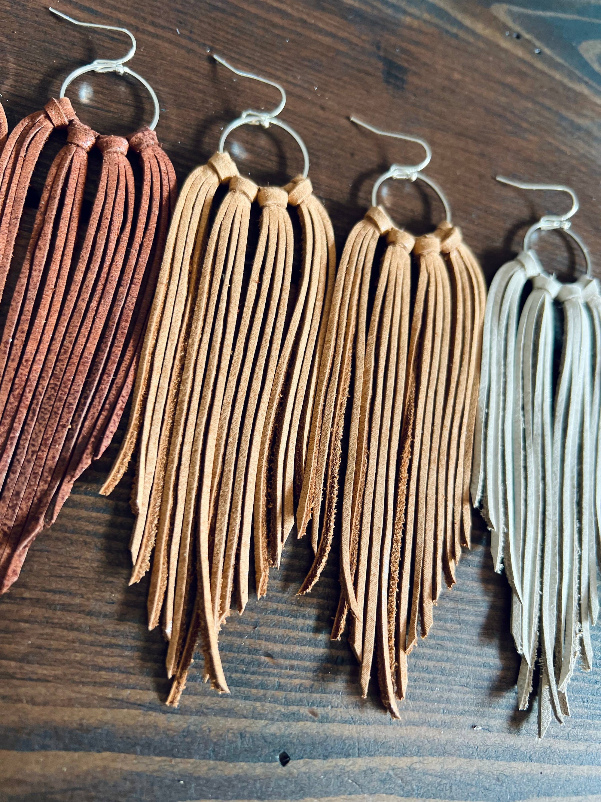 Bozeman Fringe Earrings: Brown