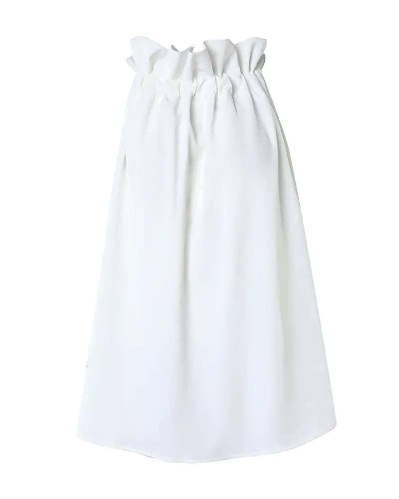 Frill hem sleeveless flowy tank top: YELLOW