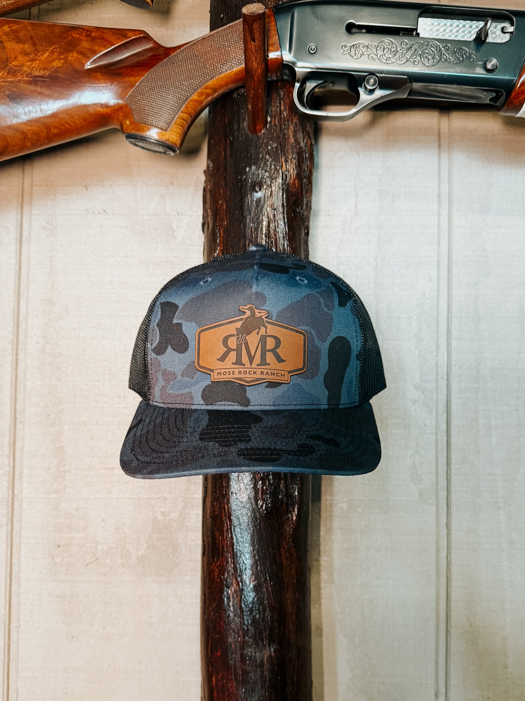 Bucking Bull Hat: Navy Duck Camo