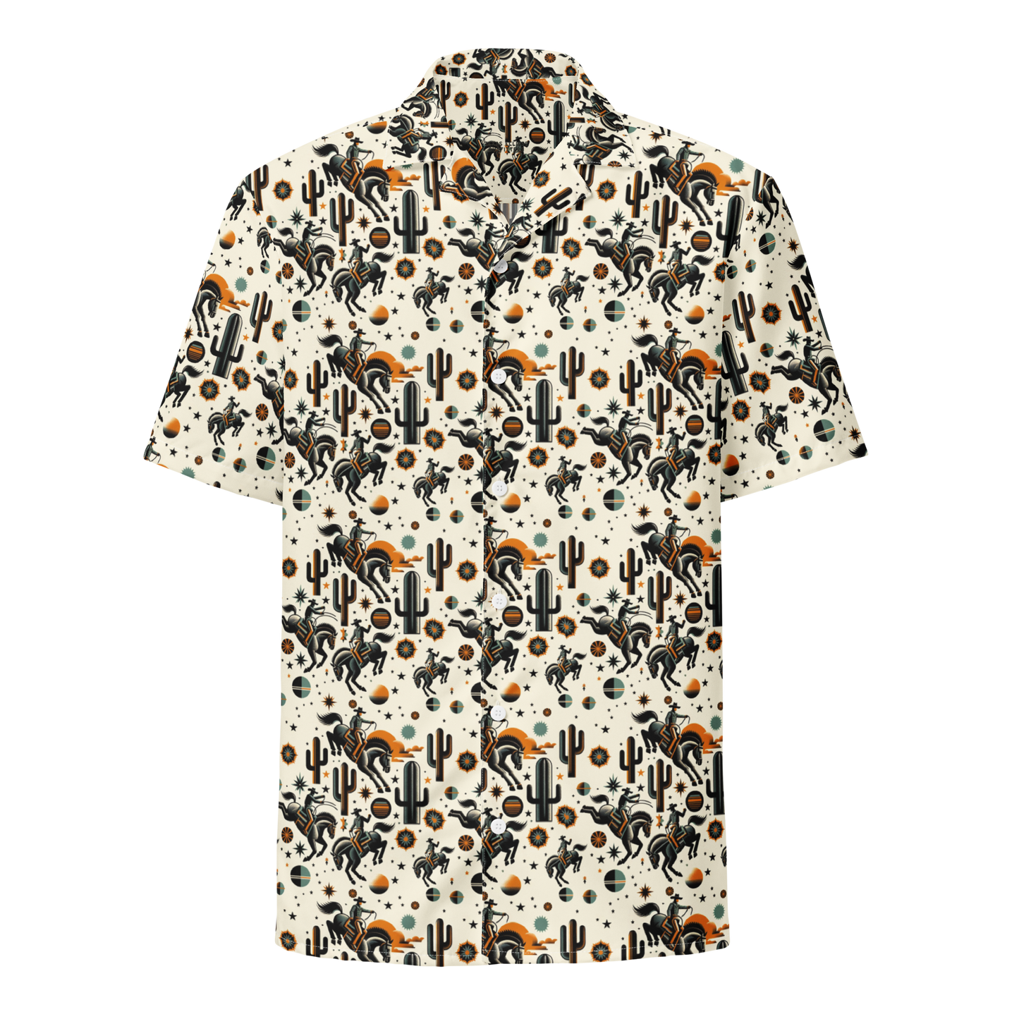 Cosmic Rodeo: Bucking Space Bronco Button-Up