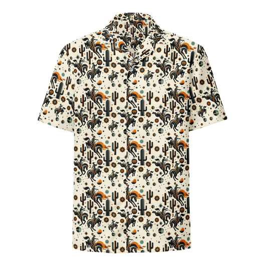 Cosmic Rodeo: Bucking Space Bronco Button-Up