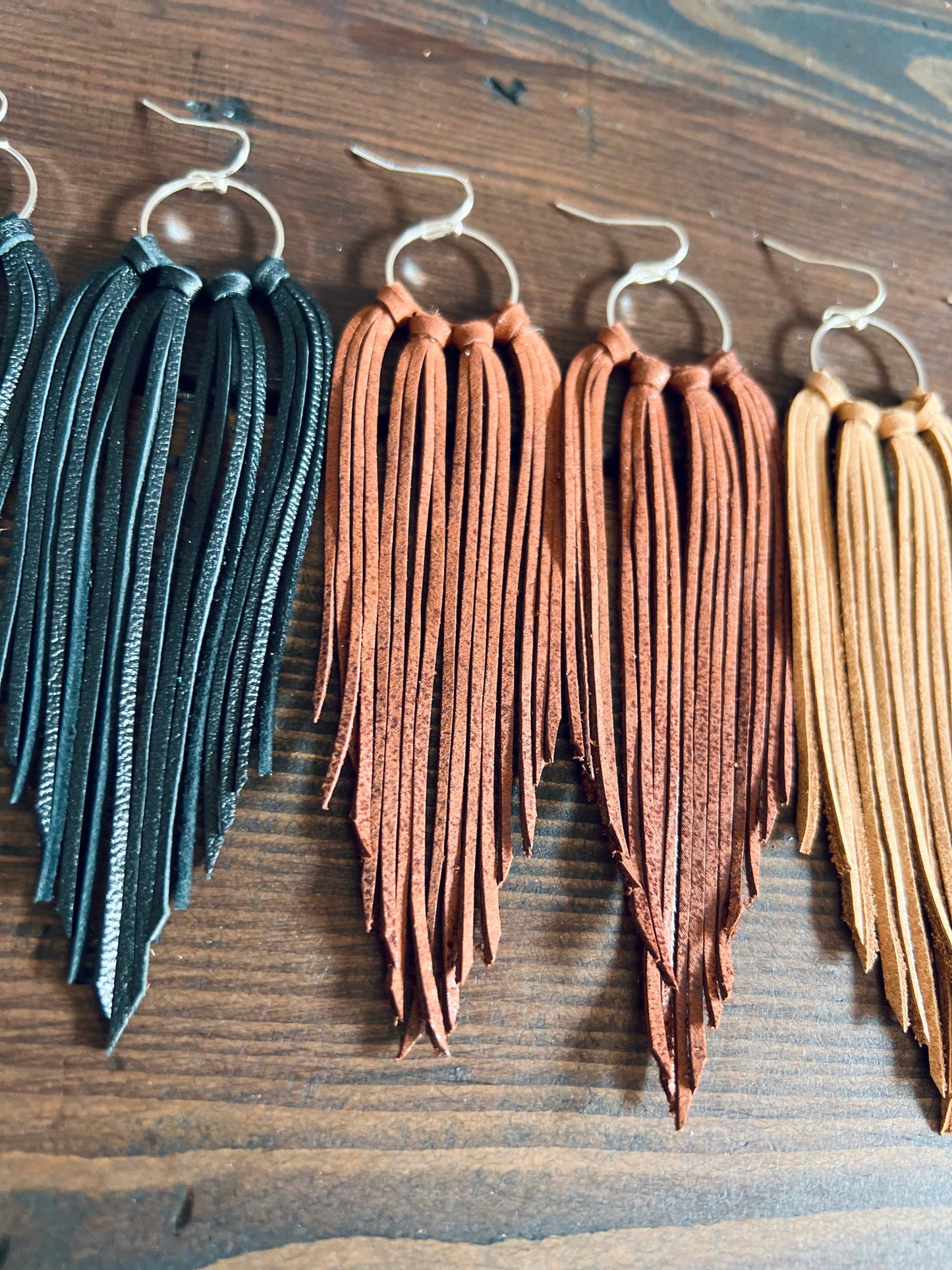 Bozeman Fringe Earrings: Brown