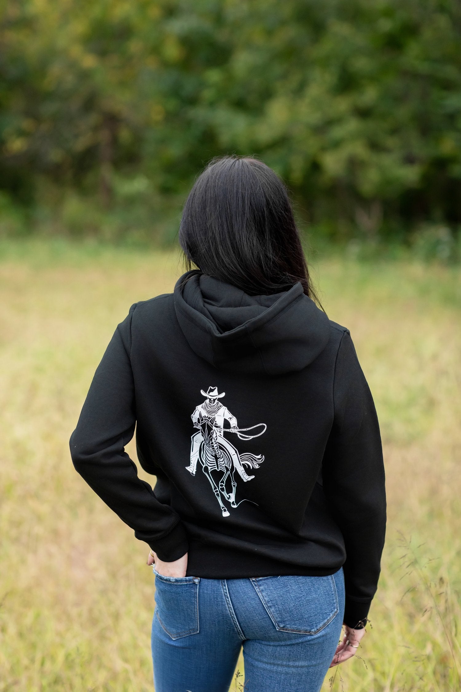 Cowboy Bones Hoodie: Black