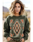 VINTAGE AZTEC MINERAL GRAPHIC SWEATWHIRTS