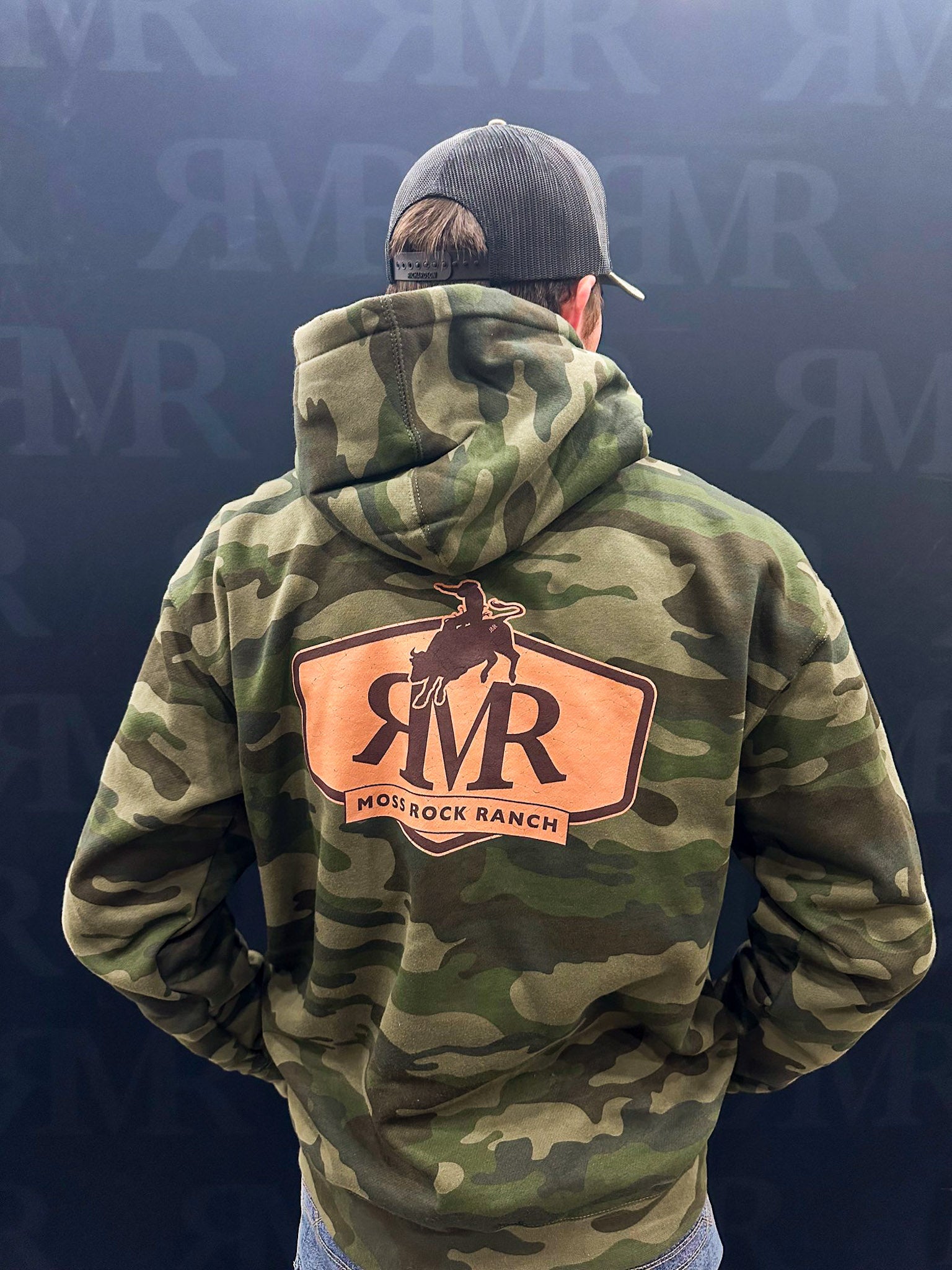 Bucking Bull Hoodie: Army Camo