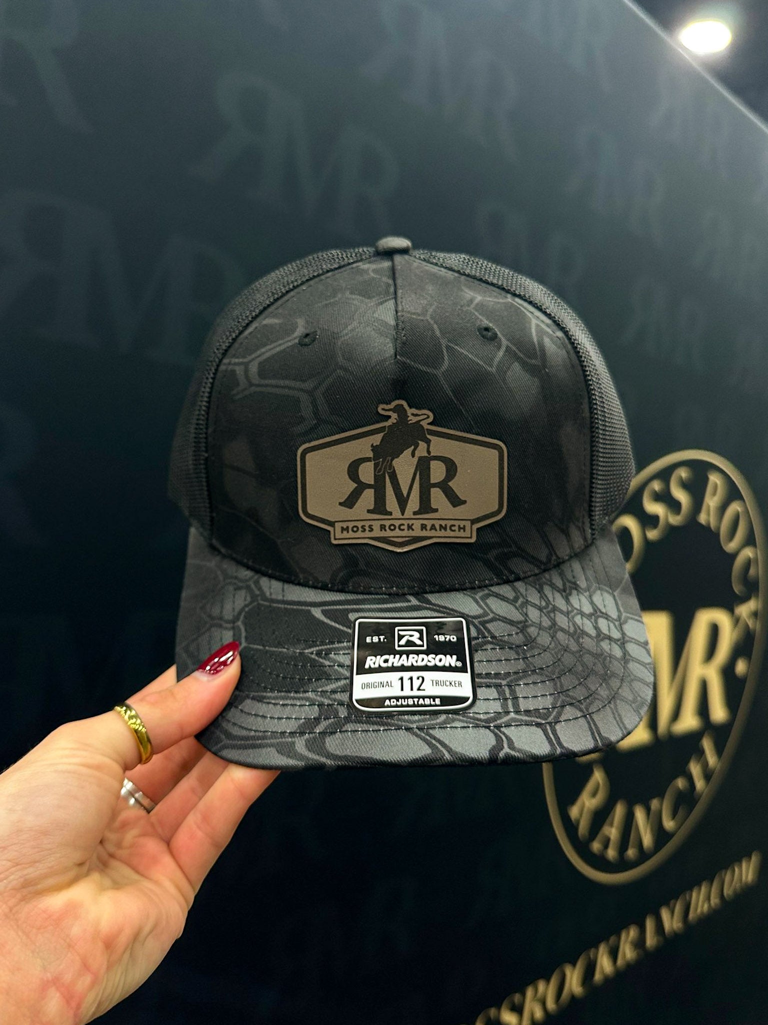 Bucking Bull Hat: Black Camo