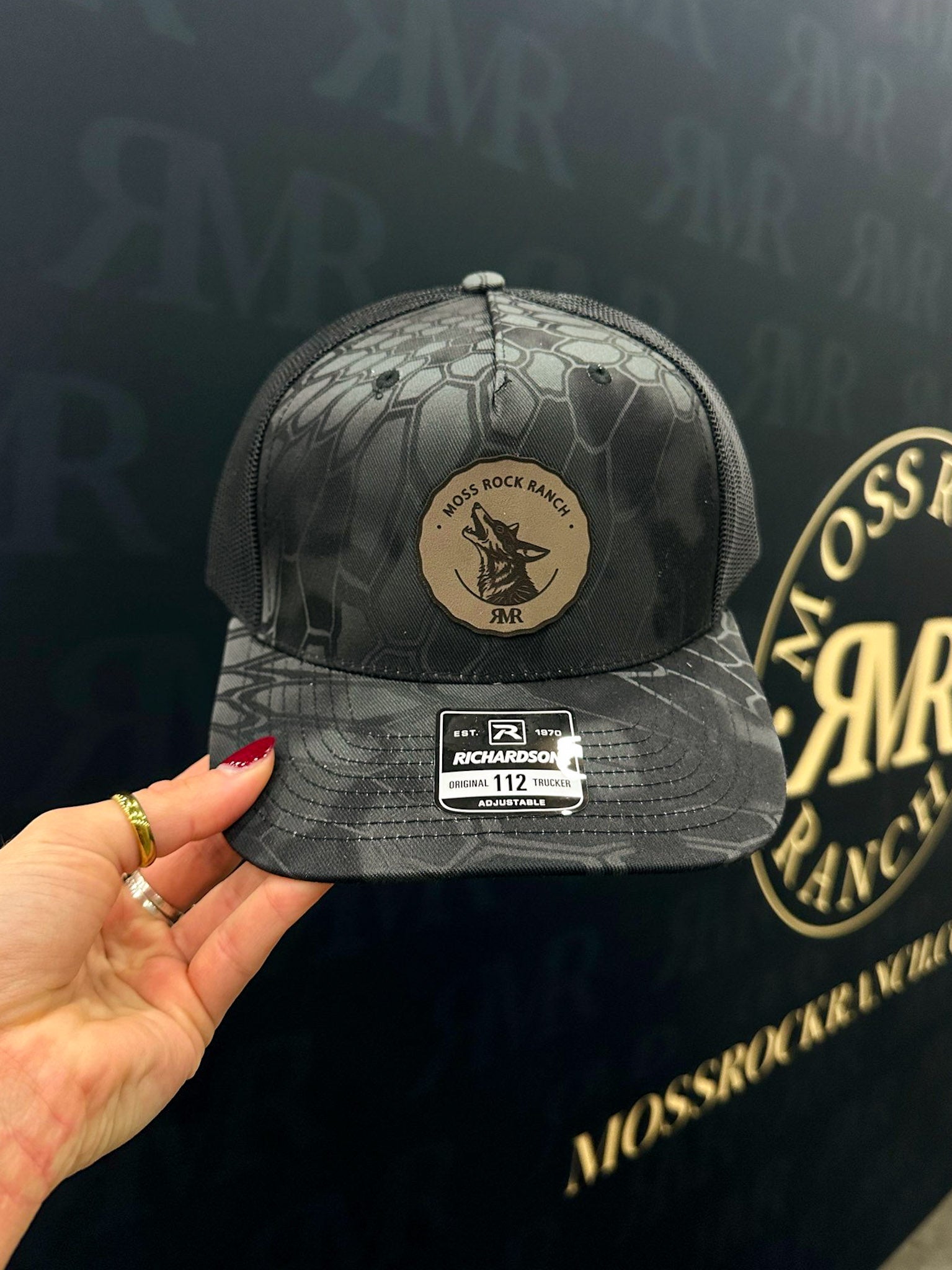 Coyote Cry Hat: Black Camo