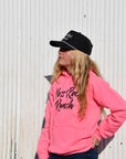 Moss Rock Script Hoodie: Pink