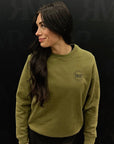 Bucking Bull Crewneck: Olive