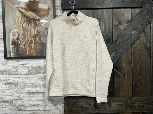 Quarter zip pull over-white