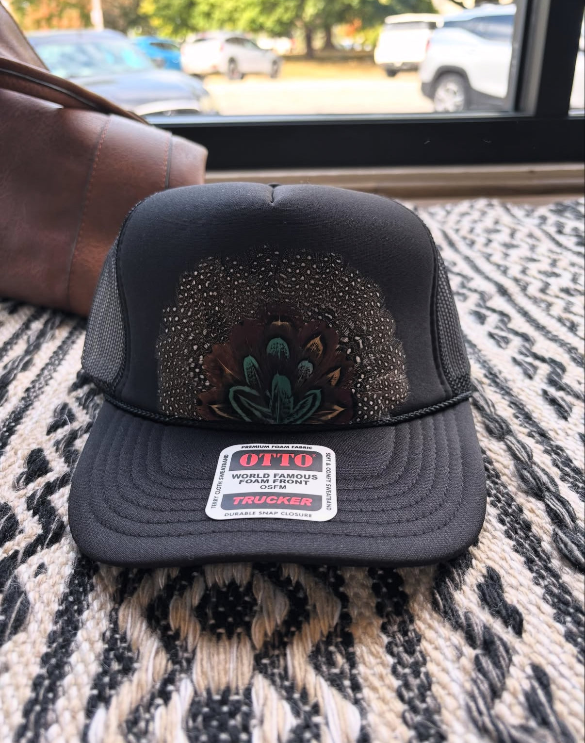 Feather Trucker Hat