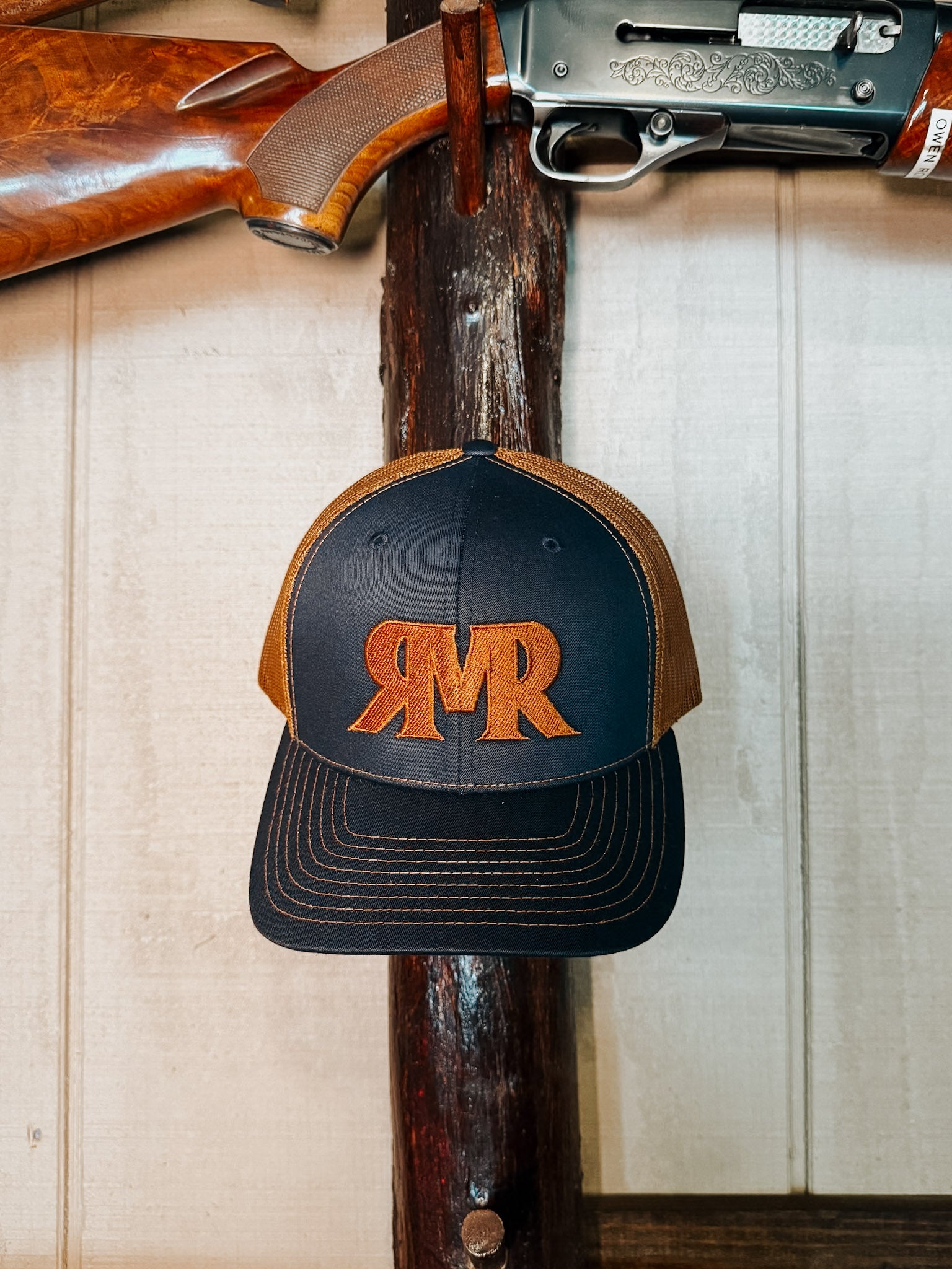 Moss Rock Rancher Hat: Navy &amp; Gold