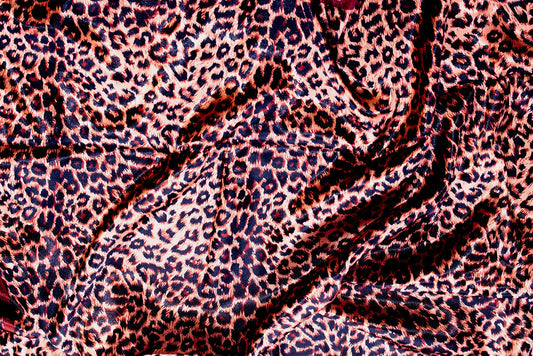 35X35"  Brown Leopard Wild Rag