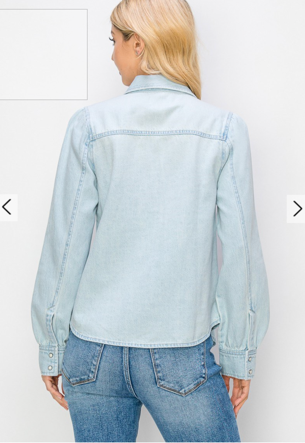 Risen: Long Sleeve Denim Look Button Down