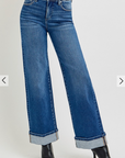 Risen: Dark Wash Cuff Jeans