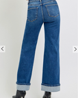 Risen: Dark Wash Cuff Jeans