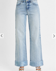Risen: Light Wash Cuffed Jeans