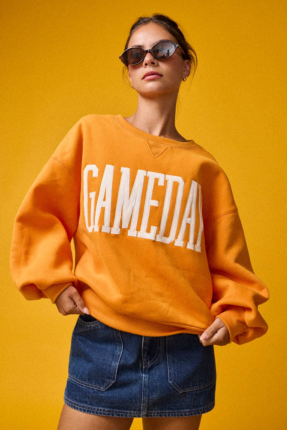Heather Gameday Sweatshirt: White Melange
