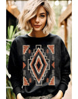 VINTAGE AZTEC MINERAL GRAPHIC SWEATWHIRTS