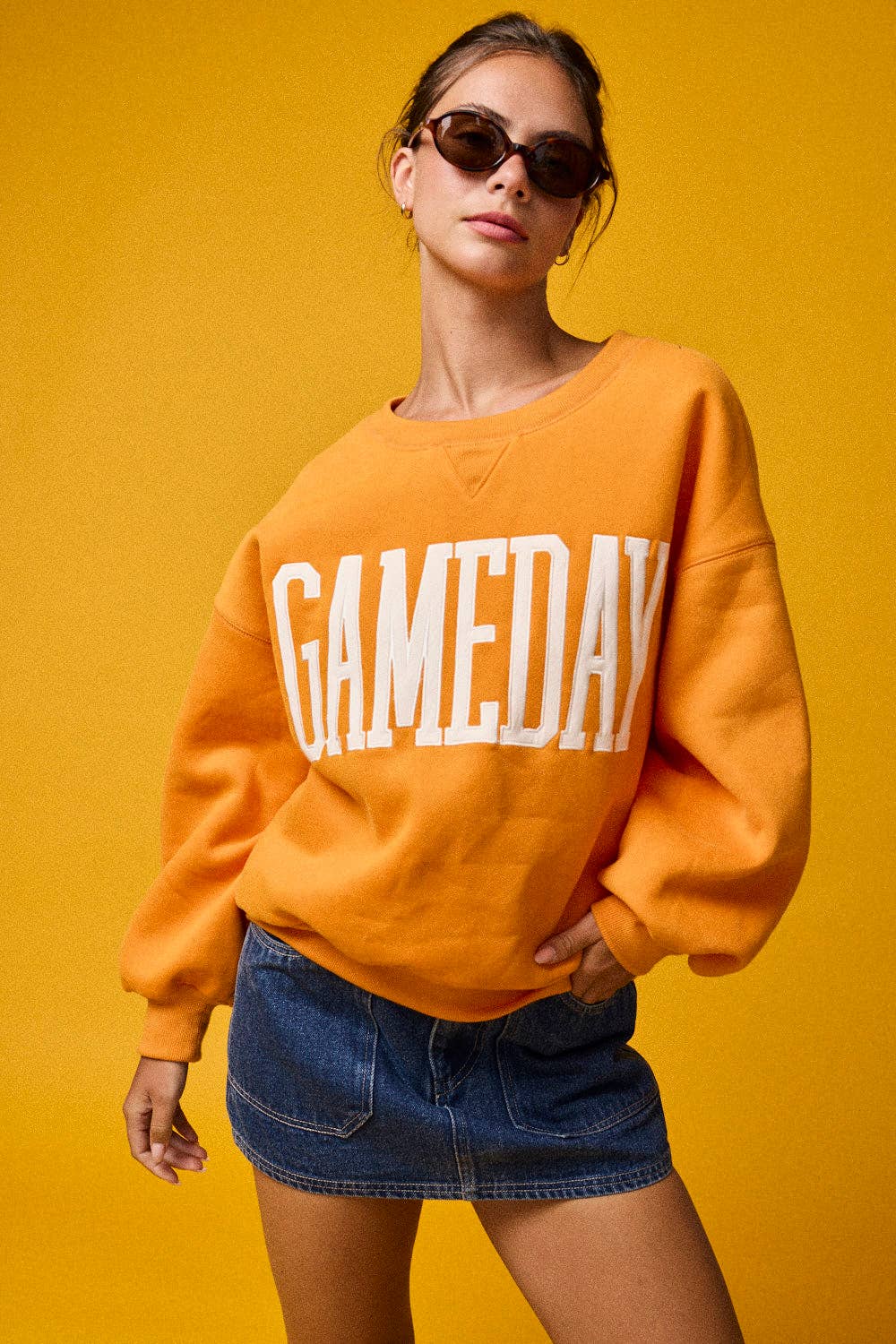 Heather Gameday Sweatshirt: White Melange