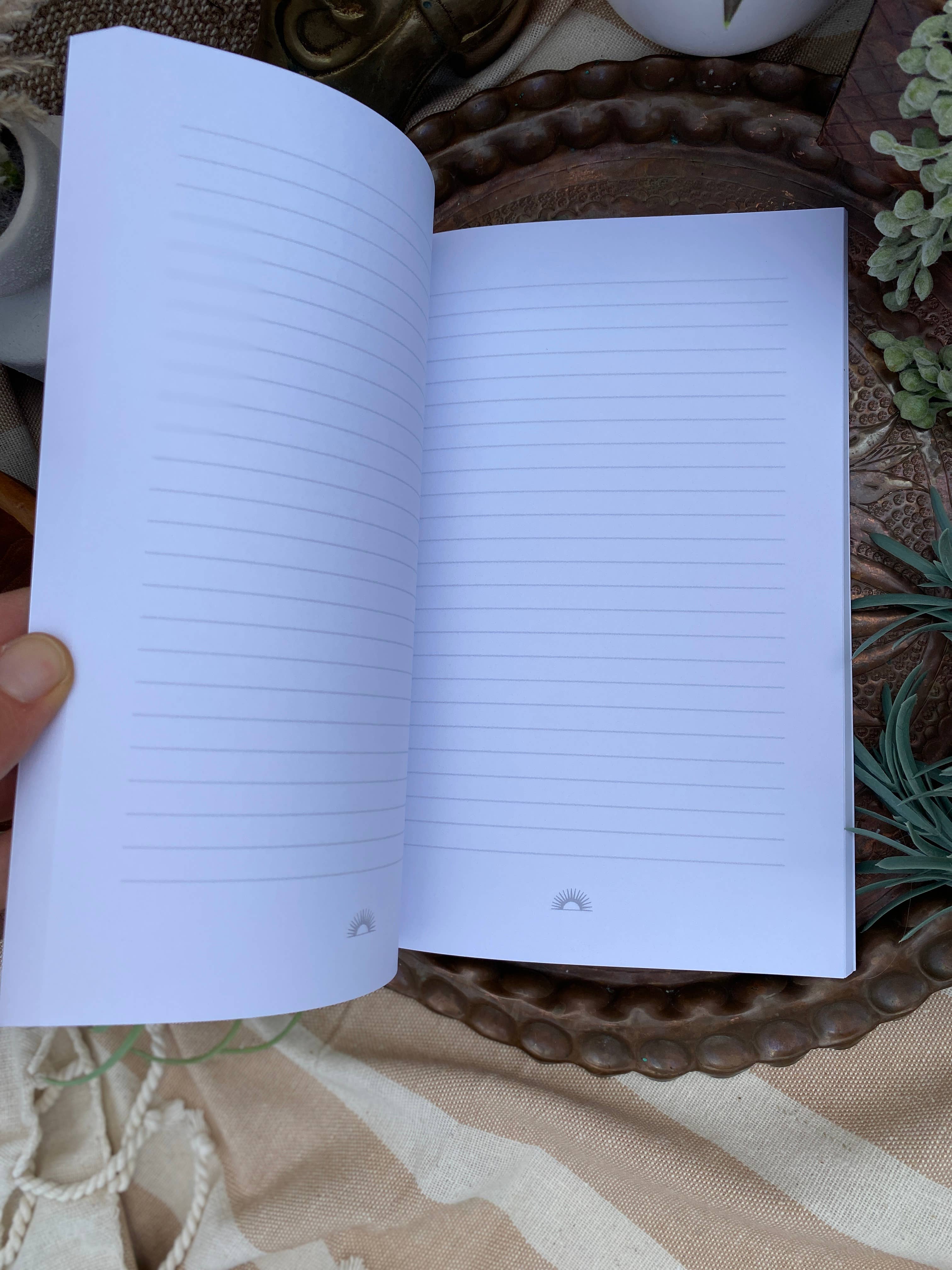 Blank Lined Notebook : #2 Cow in Pasture looking left