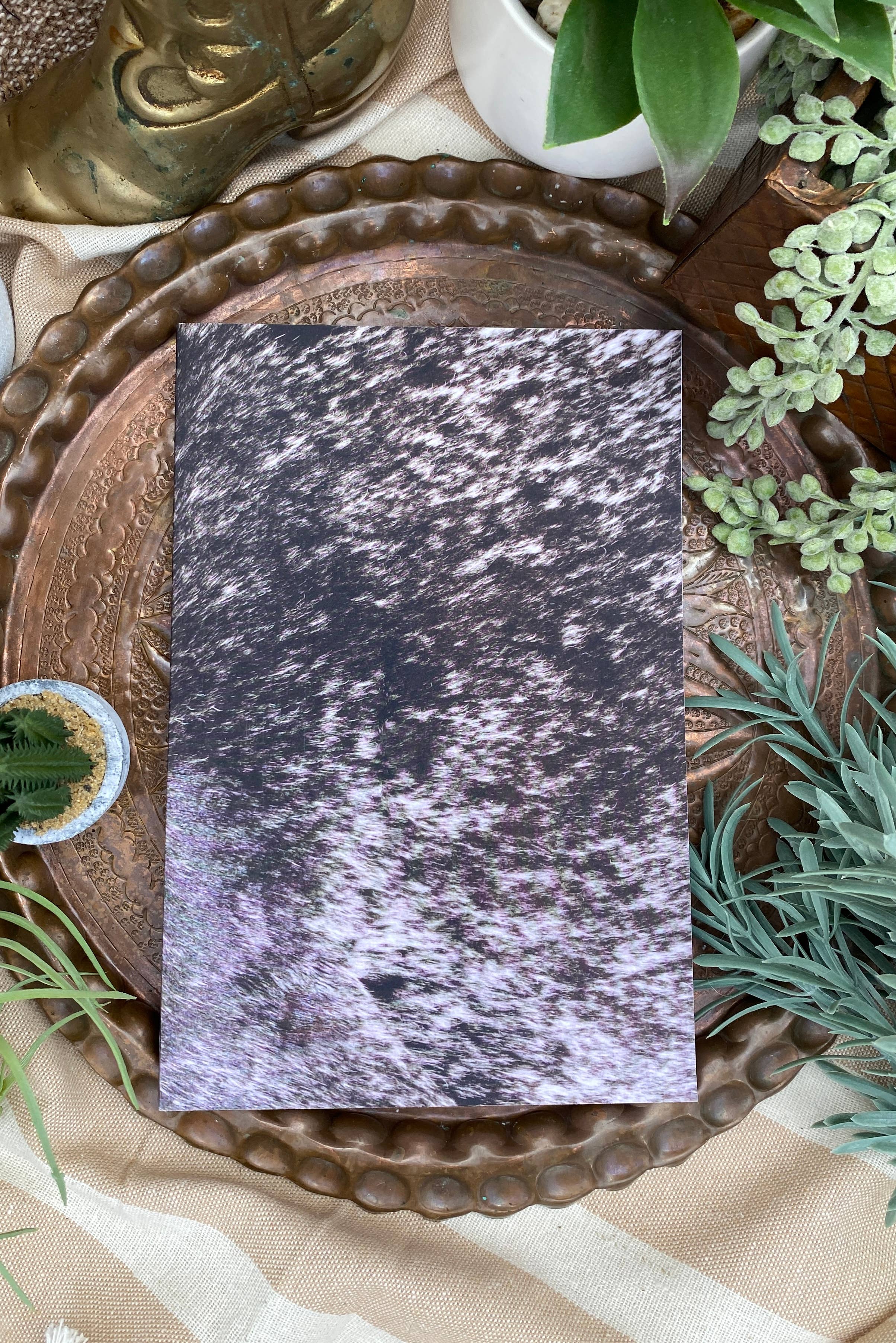 Blank Lined: Cowhide Journal: #3 black and white speckled