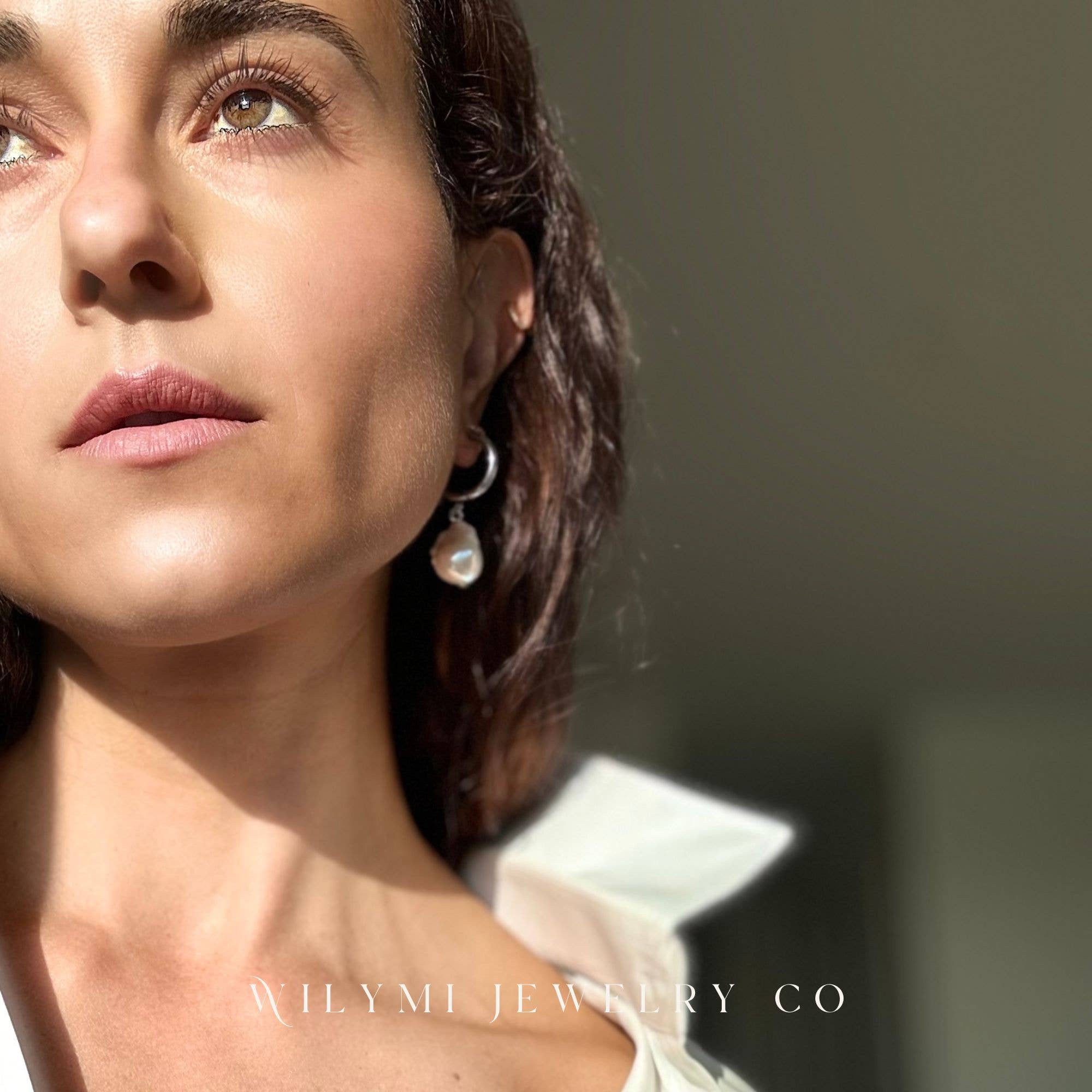MOON Classic Baroque Hoops Earrings | Silver | Lightweight