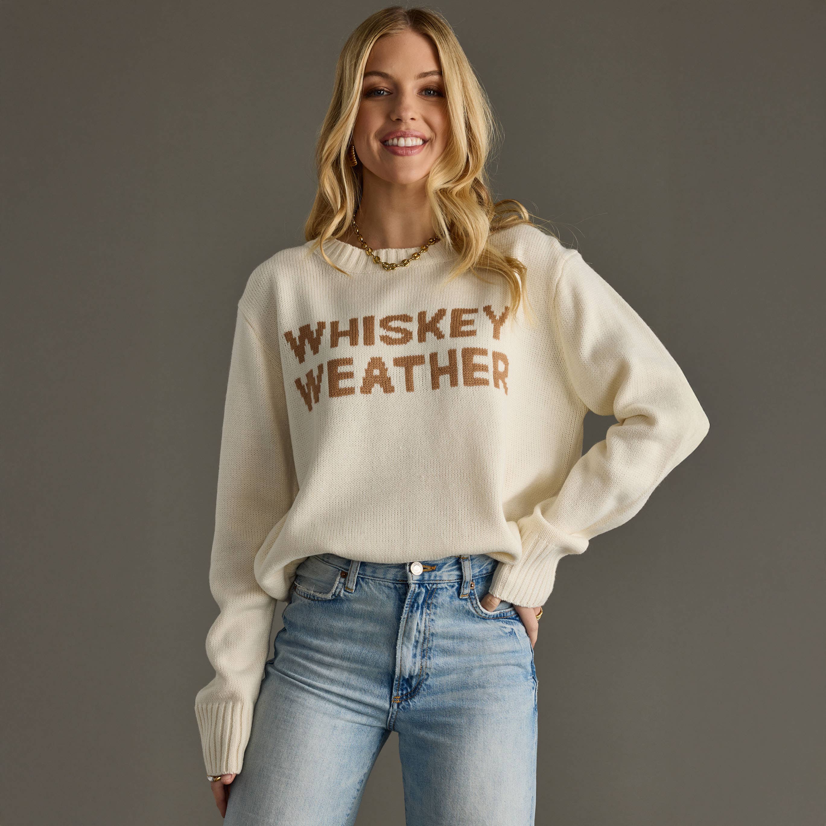Ivory Whiskey Weather Sweater