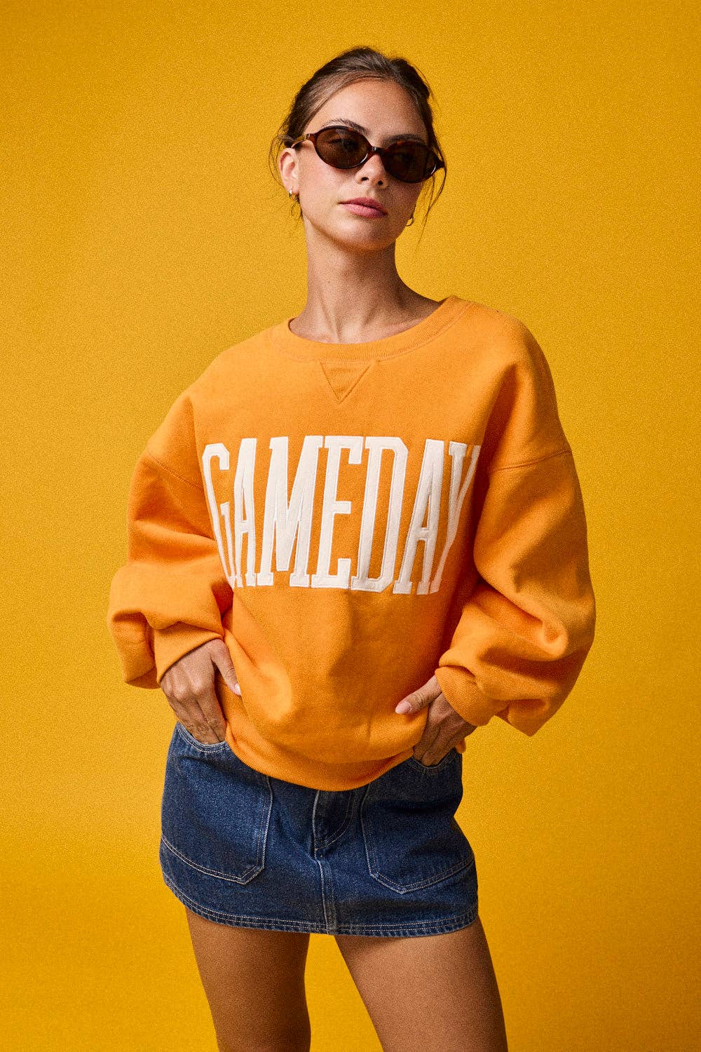 Heather Gameday Sweatshirt: White Melange