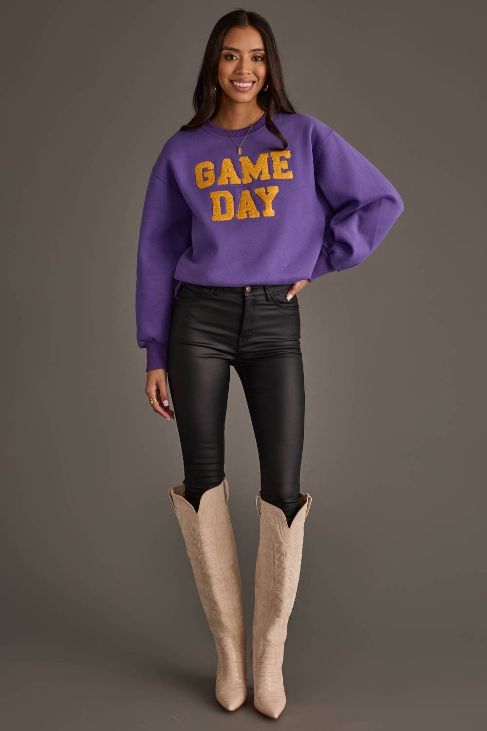 Purple & Gold Game Day Sweatshirt