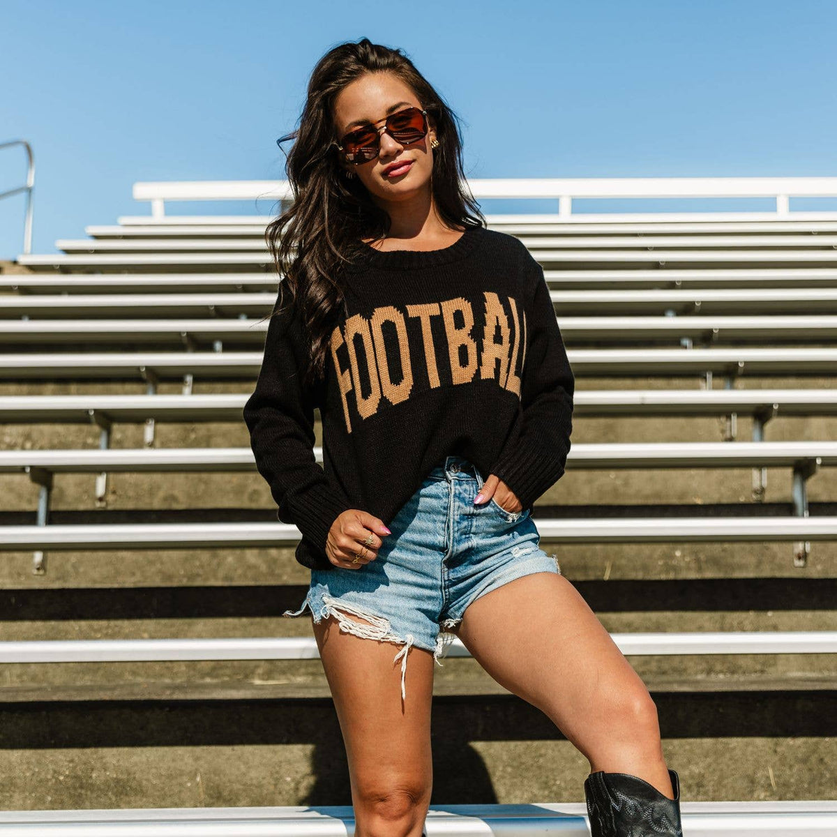 Black Football Sweater