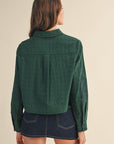 Hunter Green Polka Dot Floral Shirt