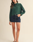 Hunter Green Polka Dot Floral Shirt